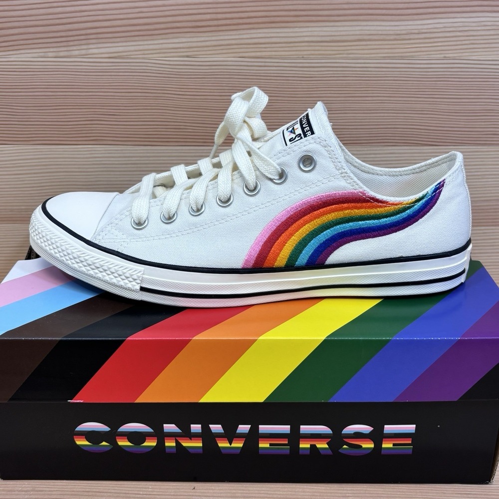 Converse Chuck Taylor All Star Low Top Pride Rainbow Sneakers Men 10 Woman Sz 12